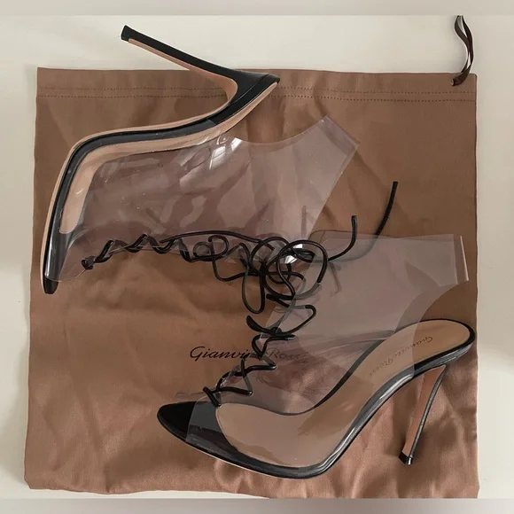 GIANVITO ROSSI Helmut PVC & Leather Lace-up Bootie